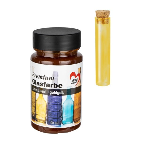 Premium-Glasfarbe, transparent, goldgelb, 90ml