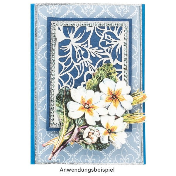Laser-Grußkarten Mini, Lilie, 9,5cm x 7cm, versch. Farben, mit Umschlägen, 20 Stück