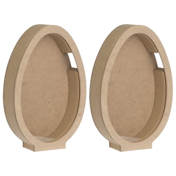 Boxen in Eiform mit Sichtfenster, 12cm x 18cm x 4cm, 2 Stück
