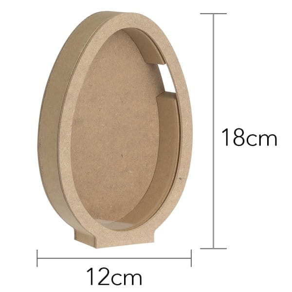 Boxen in Eiform mit Sichtfenster, 12cm x 18cm x 4cm, 2 Stück