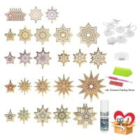 Bastelbox: Diamond-Painting-Sterne, Klassik, 41-teilig