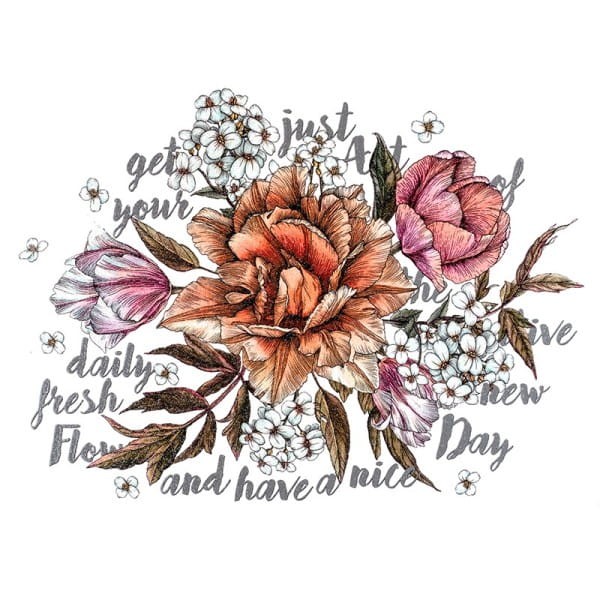 Color Bügeltransfer, Glitzer, DIN A4, Blumen 8