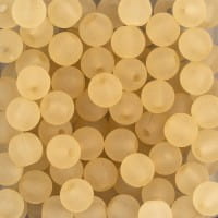 Perlen, gefrostet, Ø 8mm, 100 Stück, creme