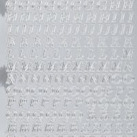 Sticker Alphabet 7, Spiegelfolie, silber
