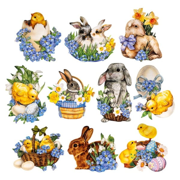 3-D Motive, Frühlingsboten, 6-10cm, 10 Motive