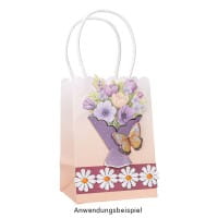 Stoffblüten-Band, Margeriten, orange, 2,5cm breit, 2m lang