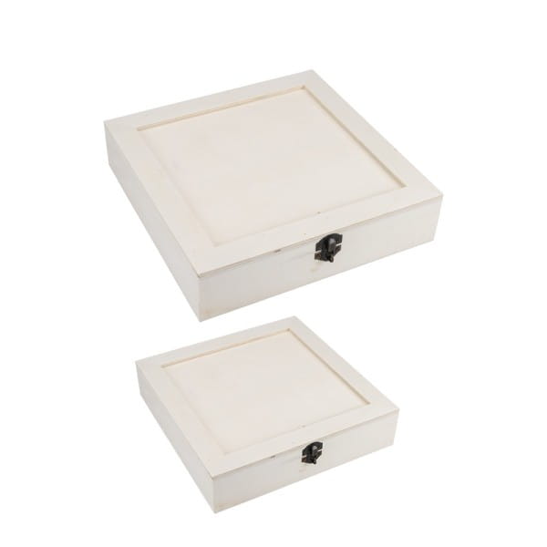 Boxen aus Holz, mit Vertiefung im Deckel, 2 Größen, 2 Stück | Sonstige | Geschenktaschen & Boxen | Deko- & Geschenkartikel