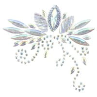 Kristallkunst, Lotus-Ornament, 10cm x 30cm, selbstklebend, klar irisierend