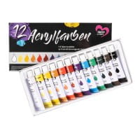 Acrylfarben, 12 Tuben à 12ml