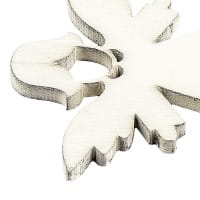 Engel aus Holz, weiß, 2 Designs, 5,5cm x 6,1cm x 0,3cm & 5cm x 6,5cm x 0,3cm, 24 Stück