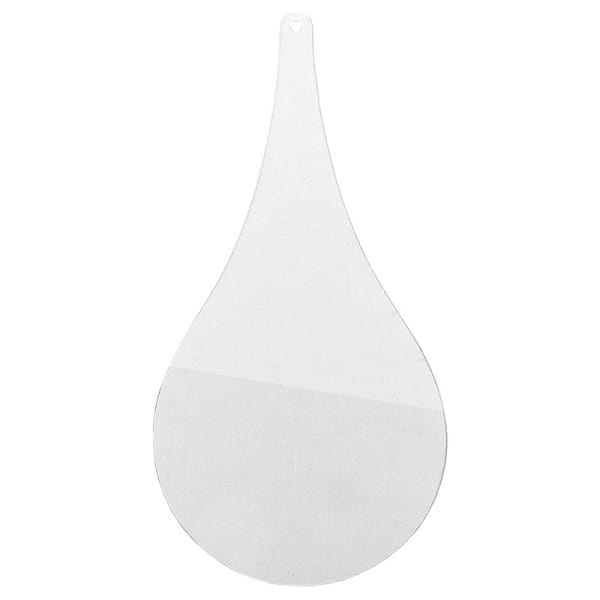 Windradfolien-Scheiben, Tropfen, 11,3cm x 22cm, transparent, mit Loch, 20 Stück