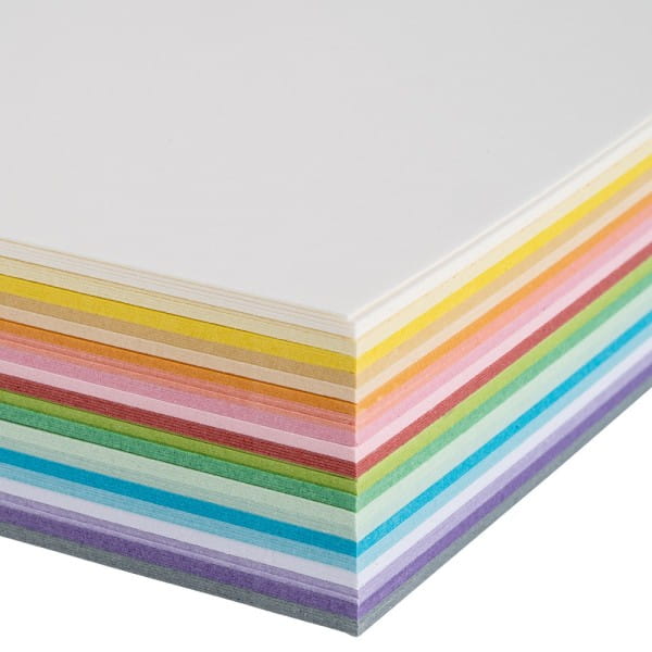 Tonkarton, DIN A4, 220g/m², pastell, verschiedene Farben, 100 Bogen