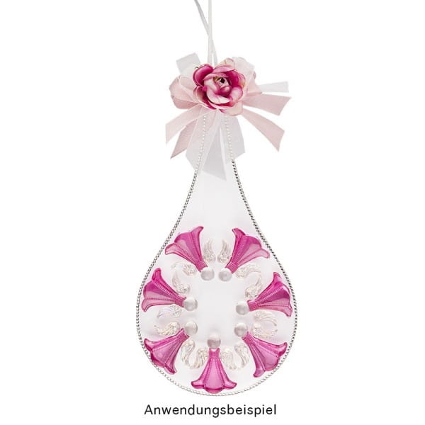 Windradfolien-Scheiben, Tropfen, 11,3cm x 22cm, transparent, mit Loch, 20 Stück
