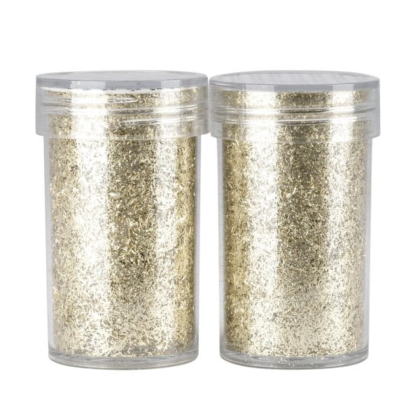 Metallic-Flakes, 2 Dosen mit je 3g, gold