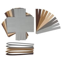 Flechtkörbe aus Papier, zum Selberflechten, 12cm x 8cm x 6,5cm, Braun-,Grau-,Beigetöne, 10 Stück