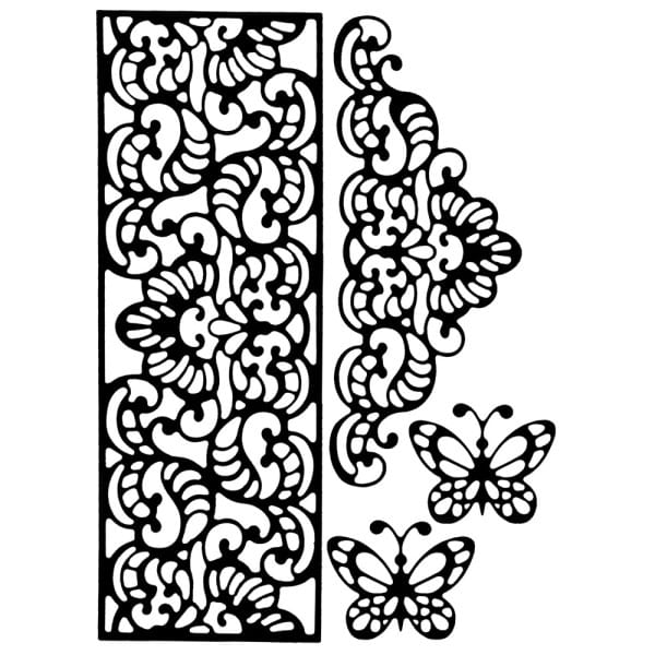Stanzschablonen, Bordüren & Schmetterlinge, 4 Stück