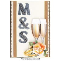 Glitzer-Sticker, Alphabet 2, 11cm x 15cm, anthrazit, mit Schmucksteinen, 4 Bogen