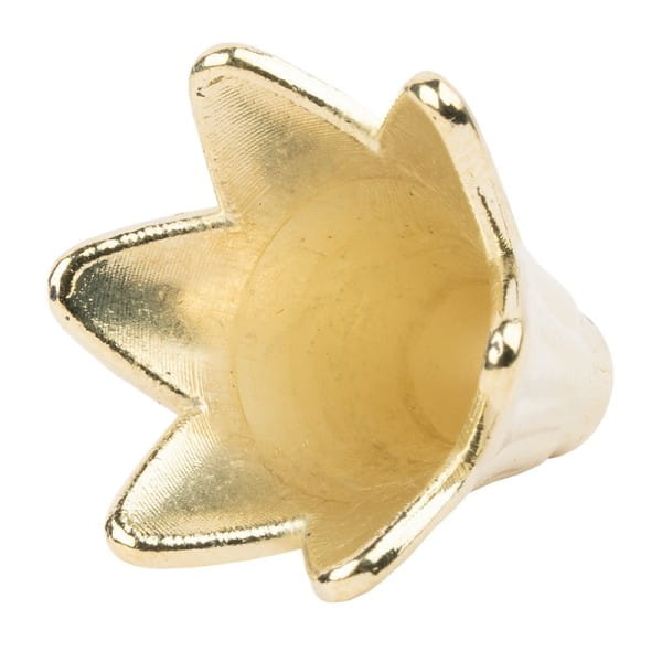Blütenkelche, Petunien, metallic-matt, 1cm x 1,2cm, hellgold, 50 Stück