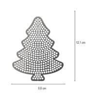 Diamond-Painting-Lineal, Tannenbaum 2, Motivgröße: 9,6cm x 12,1cm