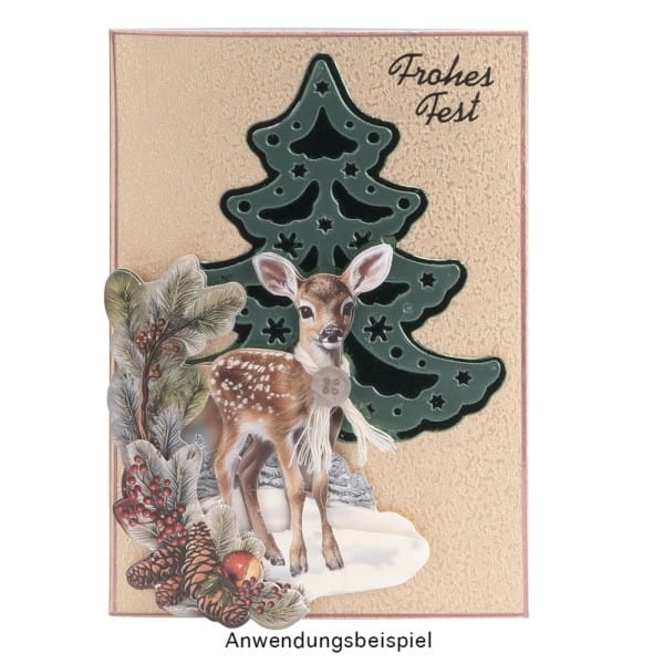 3-D Motive, Tiere im Winter, 7,5-10cm, 10 Motive