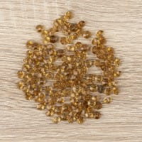 Facetten-Perlen, transparent, Ø6mm, mocca, 100 Stück