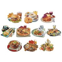 3-D Motive, Essen & Trinken, 7-10cm, 10 Motive