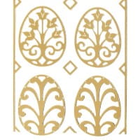 Sticker Schmuck-Ostereier, gold