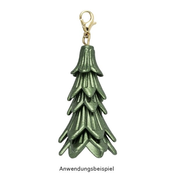 Blütenkelche, Petunien, metallic-matt, 1,8cm x 2cm, tannengrün, 20 Stück