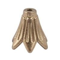 Blütenkelche, Petunien, metallic-matt, 1,5cm x 1,4cm, antikgold, 30 Stück