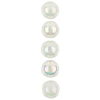 Halbperlen-Bordüren, selbstklebend, Ø6mm, 29cm, 10 Stück, creme-irisierend