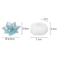 Silikonform Blume 2, Größe fertiges Objekt: Ø6,5cm, 2,5cm hoch