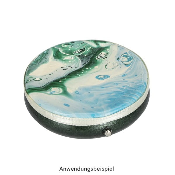Pillendosen rund, Ø 5cm, 1,4cm hoch, silber, 2 Stück