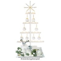 LED-Dekoleuchter, Tanne, 40cm hoch, 21 LED-Lichter in Warmweiß, Timer