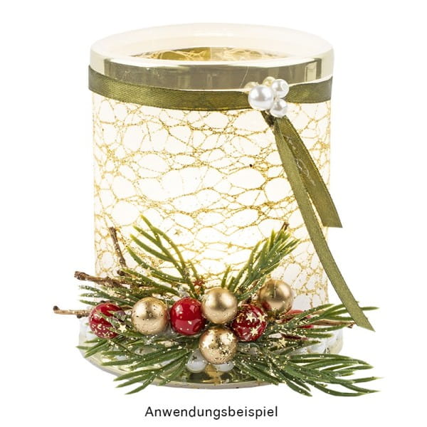 Deko-Stoff, Netzoptik 1, 28cm breit, 3m lang, gold