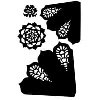 Stanzschablonen, Faltblumen, 4 Stück