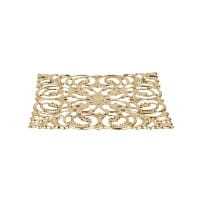 Metall-Ornamente, Design 36, 6,5cm x 6,5cm, hellgold, 4 Stück