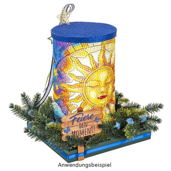 LED-Säule, weißes Licht, 13cm hoch, inkl. Timer