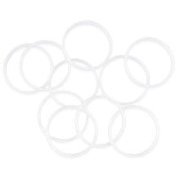 Ringe, Rohlinge, außen: Ø8,2cm, innen: Ø7,7cm, 6mm stark, weiß, 10 Stück