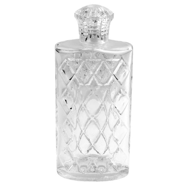 Zier-Glasflasche, Oxford, 18cm x 7,5cm x 4,2cm, max. Füllmenge: 250ml