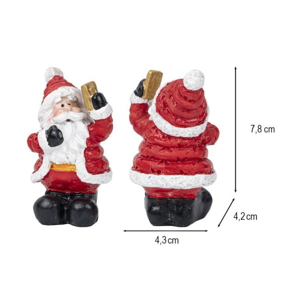Deko-Figuren, Schnee- & Weihnachtsmann, 2 Stück | Weihnachts-Figuren | Basteln Weihnachten | Bastelbedarf für Anlässe