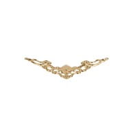 Metall-Ornamente, Design 18, 5,8cm x 3cm, hellgold, 13 Stück