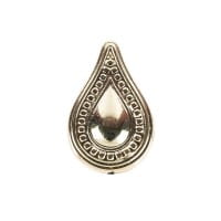 Perlen, Tropfen, 3,5cm x 2,2cm, hellgold, 10 Stück