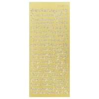 Sticker, Schrift, Guten Rutsch ins neue Jahr, Spiegelfolie, gold