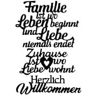 Stanzschablonen, Schriften, Familie & Zuhause, 3 Stück