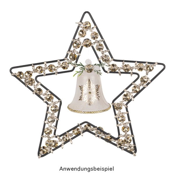 Glaskunst, Koppen, Octagon, Ø 1,2cm, facettiert, taupe/silberfarbene Rückseite, 36 Stück