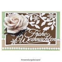 Stanzschablone, Frohe Weihnachten, 9,4cm x 14,4cm, passend für gängige Stanzmaschinen