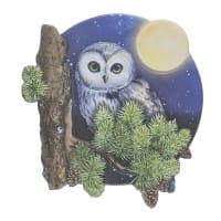 3-D Relief-Sticker, Eulen 4, versch. Größen, selbstklebend