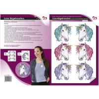 Color Bügeltransfers, DIN A4, Einhorn: Sunset, Moonlight, Daydream