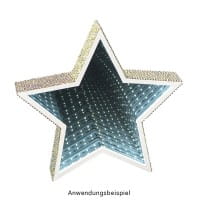 LED-Stern Infinity, zum Aufstellen, Ø 29,3cm, 60 LEDs in Weiß, inkl. Timer