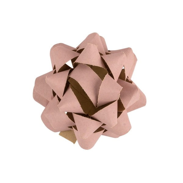 Geschenkband- & Schleifen-Mix, Jute & Kraftpapier, 2 Schleifen, 1 Geschenkband, Rosatöne